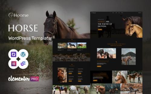 Hoorse - Horse Riding School, Horse Racing And Equestrian Center WordPress Elementor Theme theme free